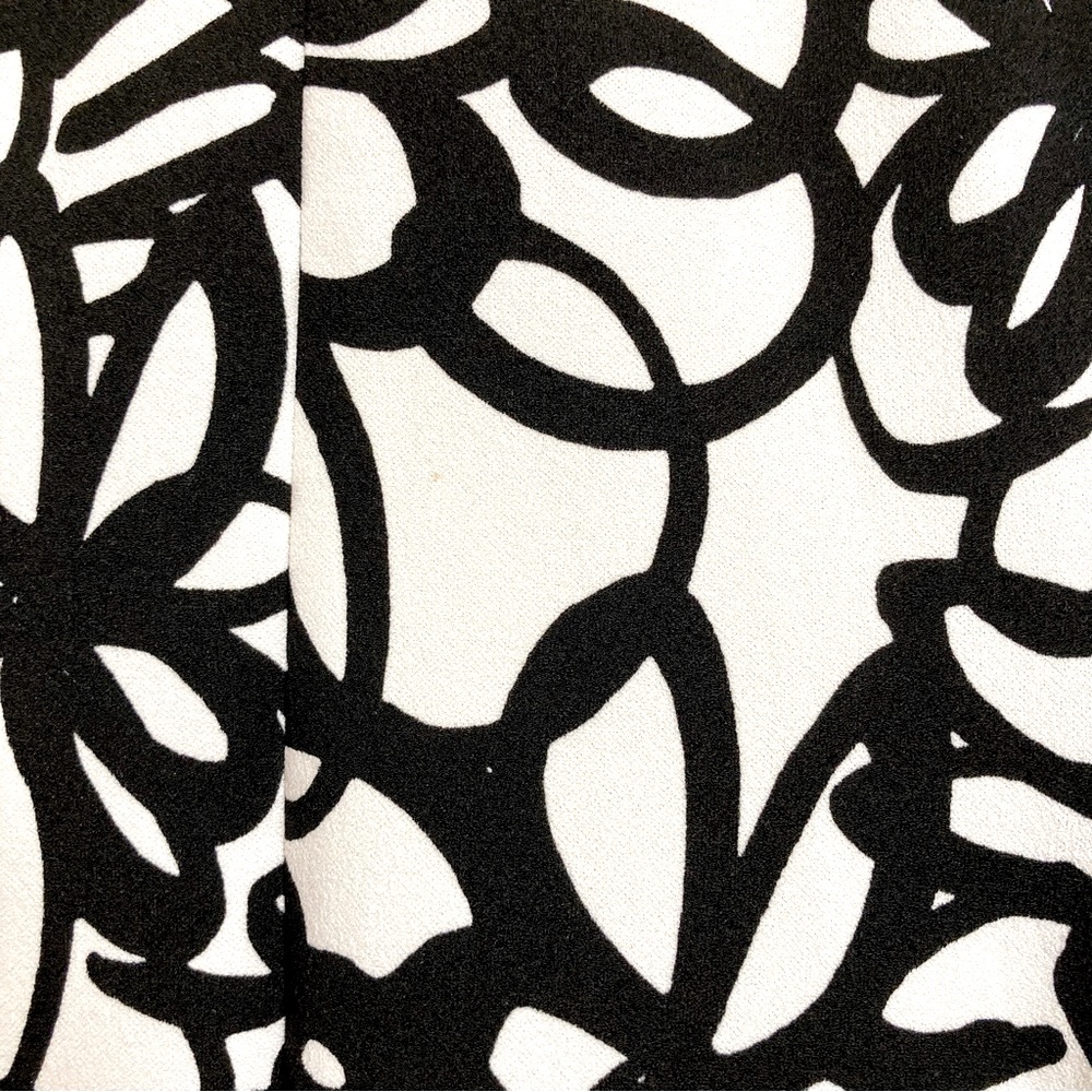 Dkny Black & White Scribble Pattern A-Line Dress … - image 5